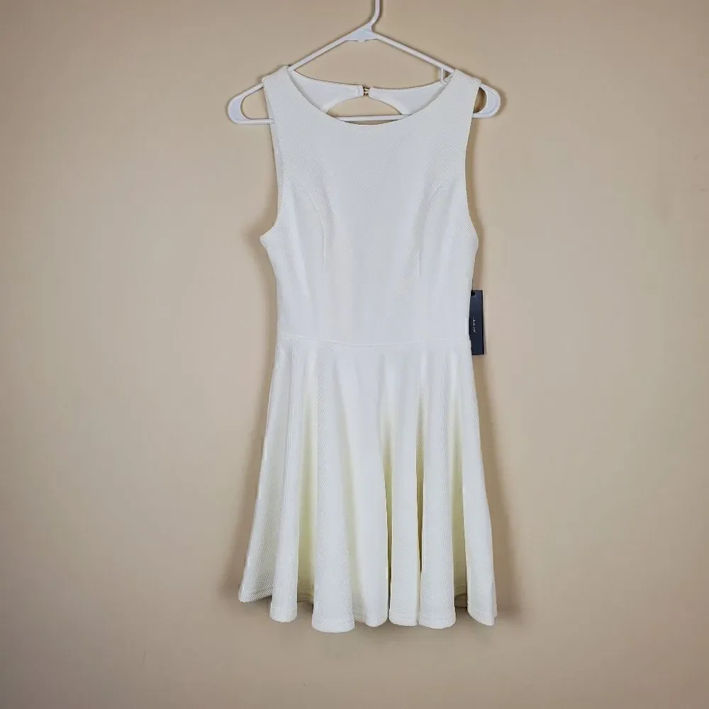 Lulus White Backless Skater Mini Dress
